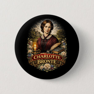 Charlotte Brontë 2 Inch Round Button