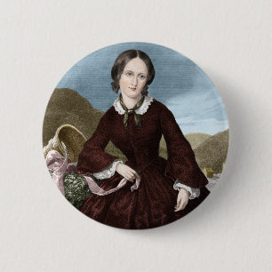 Charlotte Bronte 2 Inch Round Button