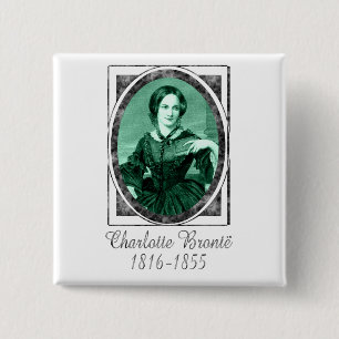 Charlotte Brontë 2 Inch Square Button