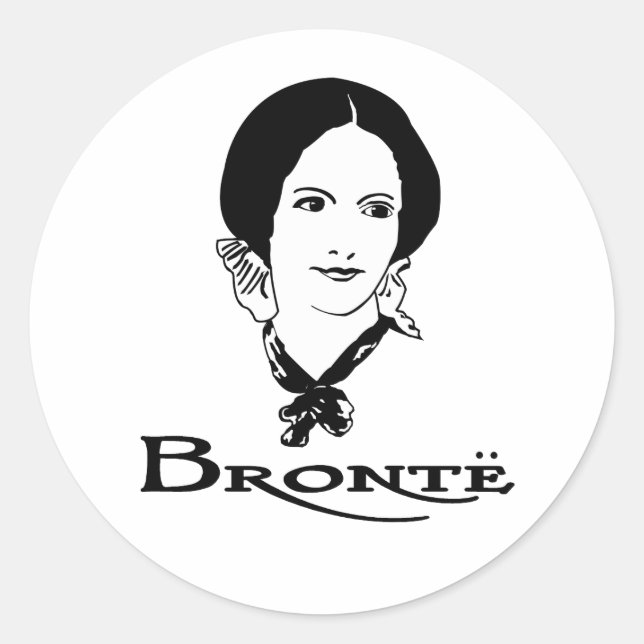 Charlotte Bronte Classic Round Sticker (Front)