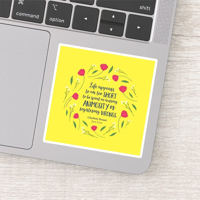 Charlotte Bronte Jane Eyre Floral Life Book Quote (Detail)