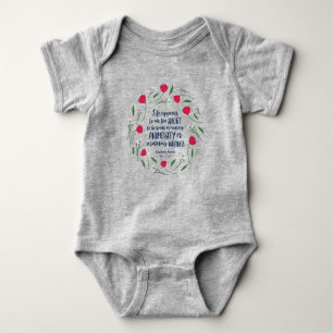 Charlotte Bronte Jane Eyre Floral Life Book Quote Baby Bodysuit