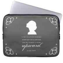 Charlotte Bronte - Keep Looking Upward - Black