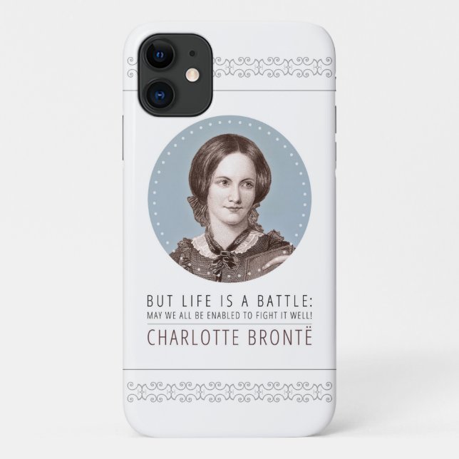 Charlotte Bronte Portrait and Quote Case-Mate iPhone Case (Back)