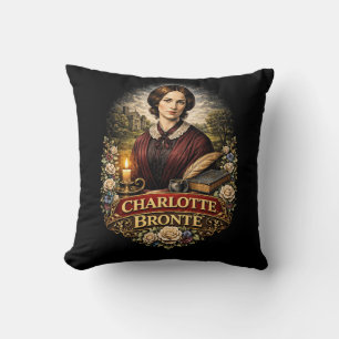 Charlotte Bronte Throw Pillow