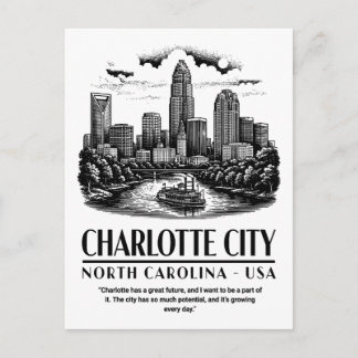 Charlotte City North Carolina USA Postcard