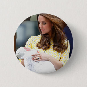 Charlotte Elizabeth Diana - British Will Kate 2 Inch Round Button