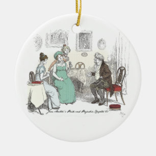 Charlotte Engaged! - Jane Austen Pride & Prejudice Ceramic Ornament