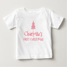 Charlotte First Christmas Baby 1st Xmas Name Shirt