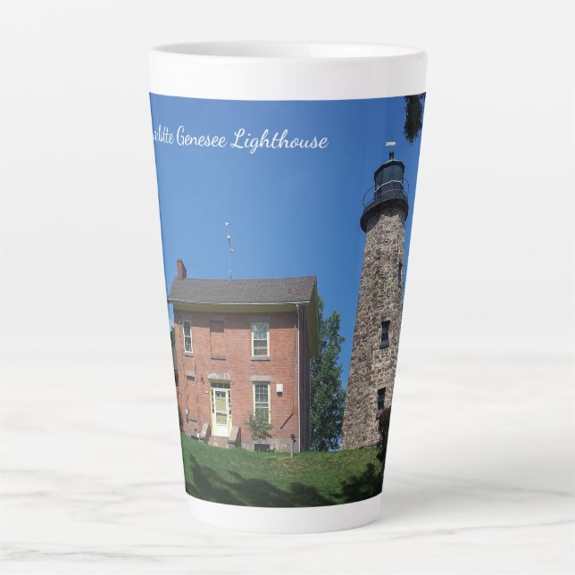 Charlotte Genesee Lighthouse latte mug (Front)