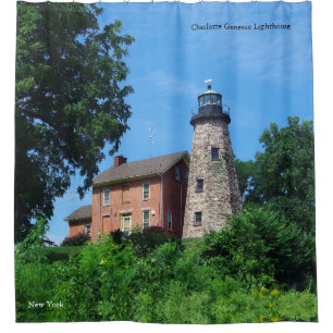 Charlotte Genesee Lighthouse shower curtain