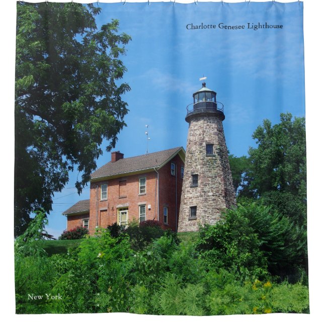 Charlotte Genesee Lighthouse shower curtain (Front)