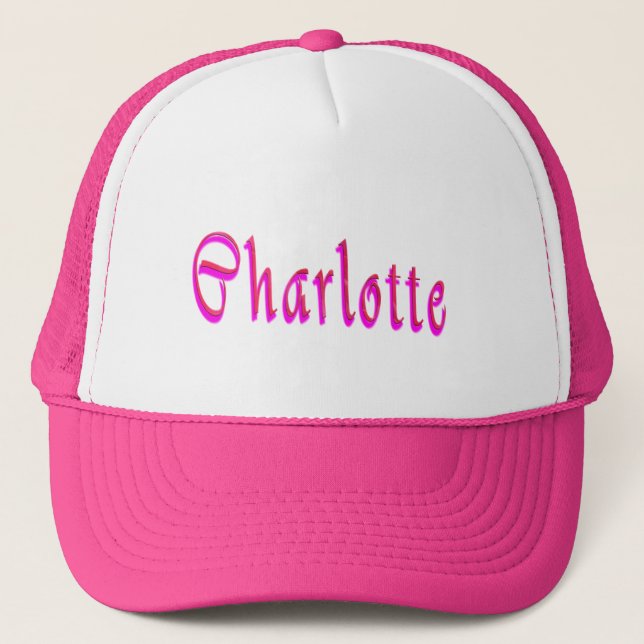 Charlotte Girls Name Logo, Trucker Hat (Front)