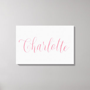 Charlotte - Hand Lettering Name Design Canvas Print