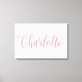 Charlotte - Hand Lettering Name Design Canvas Print