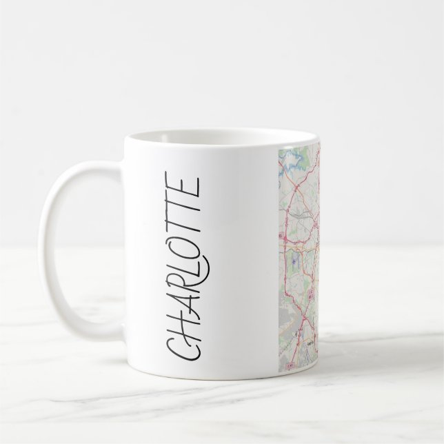Charlotte Map Coffee Mug (Left)