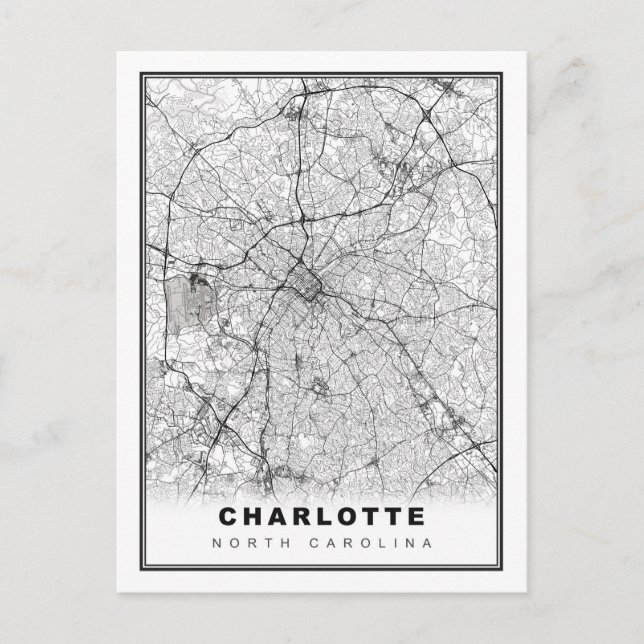Charlotte Map Postcard (Front)