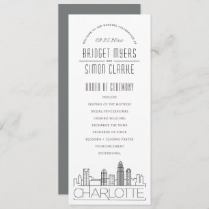 Charlotte   Modern Deco Wedding Program
