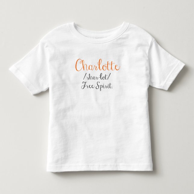 Charlotte Name Definition Shirt (Front)