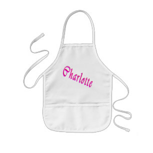 Charlotte Name Logo, Kids Apron