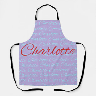 Charlotte Name Pattern Design Apron