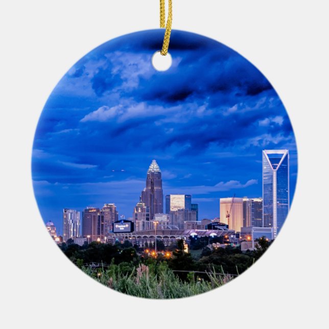 charlotte nc ceramic ornament (Front)
