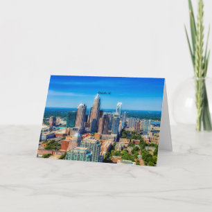 Charlotte, NC skyline photograph Card