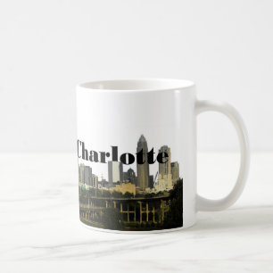 Charlotte NC Skyline with Charlotte in the Sky Coffee Mug