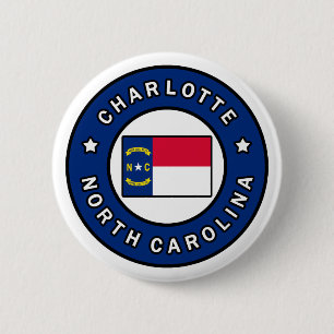 Charlotte North Carolina 2 Inch Round Button