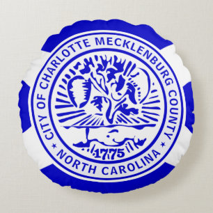 Charlotte (North Carolina) City flag  Round Pillow