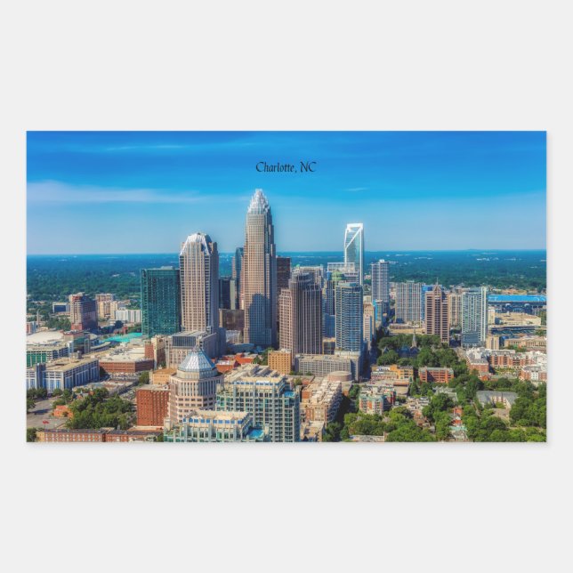 Charlotte, North Carolina cityscape, Sticker (Front)
