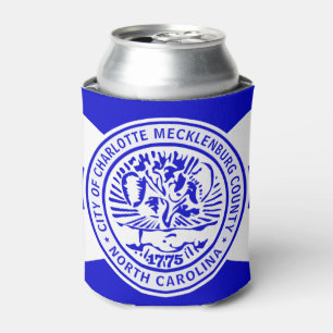 Charlotte (North Carolina) flag Can Cooler