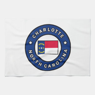 Charlotte North Carolina Kitchen Towel