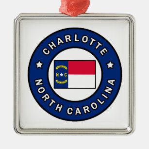 Charlotte North Carolina Metal Ornament