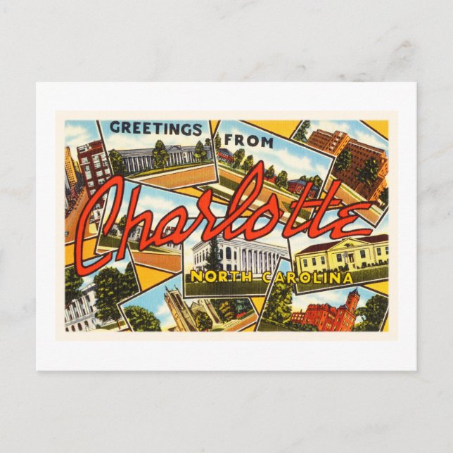 Charlotte North Carolina NC Ancienne carte postale (Devant)