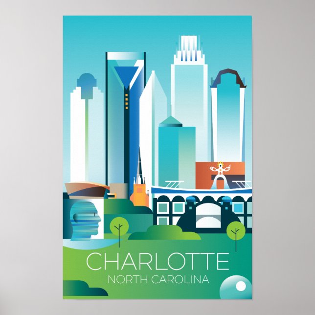 Charlotte, North Carolina Print (Front)