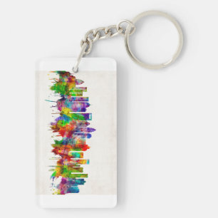 Charlotte North Carolina Skyline Keychain