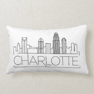 Charlotte, North Carolina Skyline Lumbar Pillow
