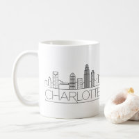 Charlotte, North Carolina Stylized Skyline