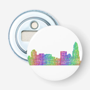 Charlotte skyline bottle opener