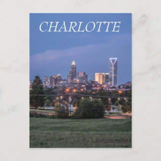 Charlotte skyline postcard