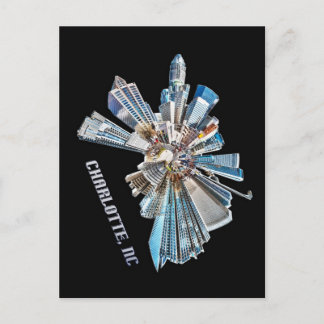 charlotte skyline postcard