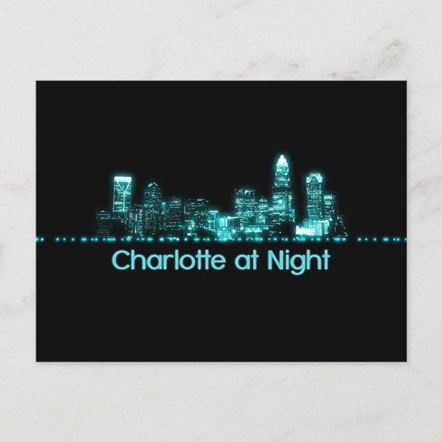 Charlotte Skyline Postcard (Front)