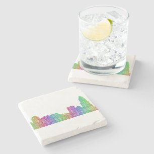 Charlotte skyline stone coaster