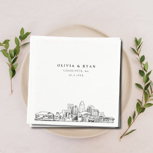 Charlotte Wedding Paper Cocktail Napkin