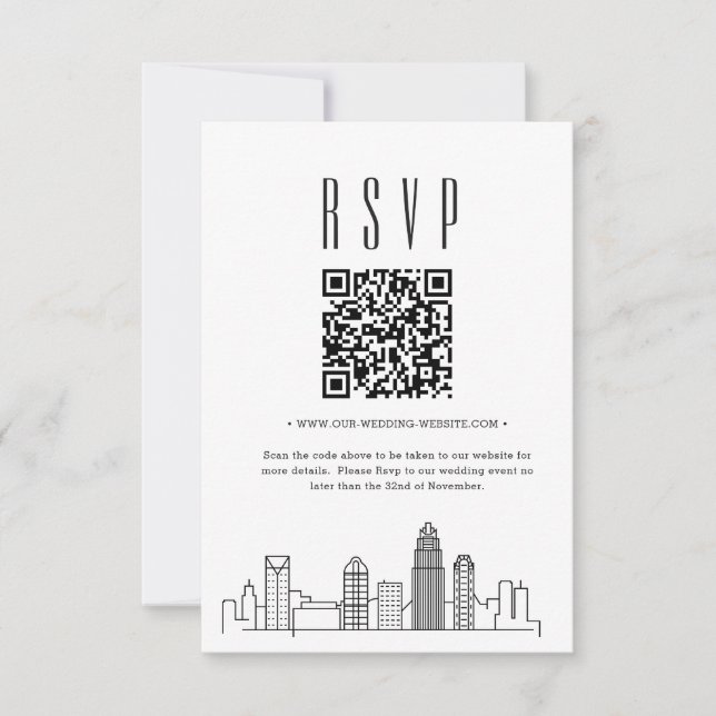 Charlotte Wedding QR code RSVP (Front)