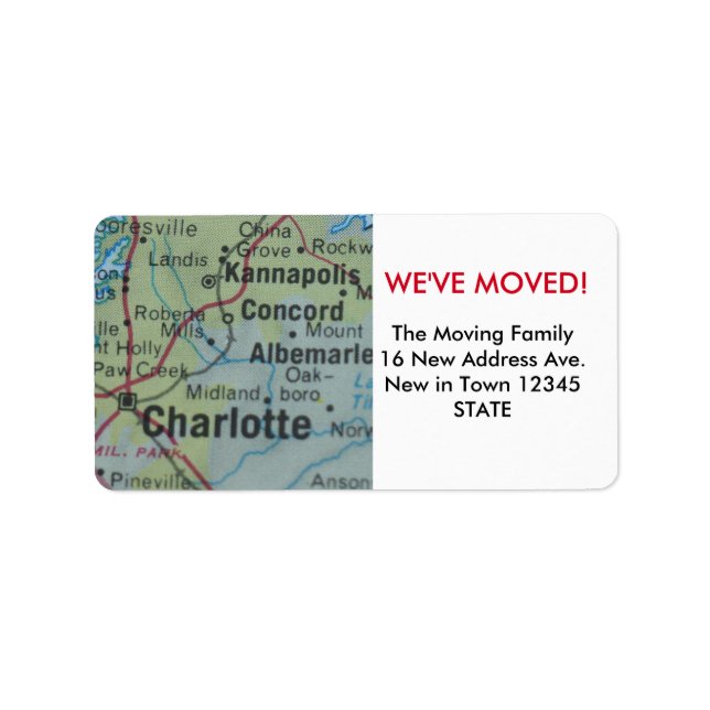 Charlotte We've Moved label (Front)