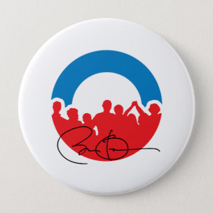 CHARLOTTE WITH BARACK OBAMA -.png 4 Inch Round Button