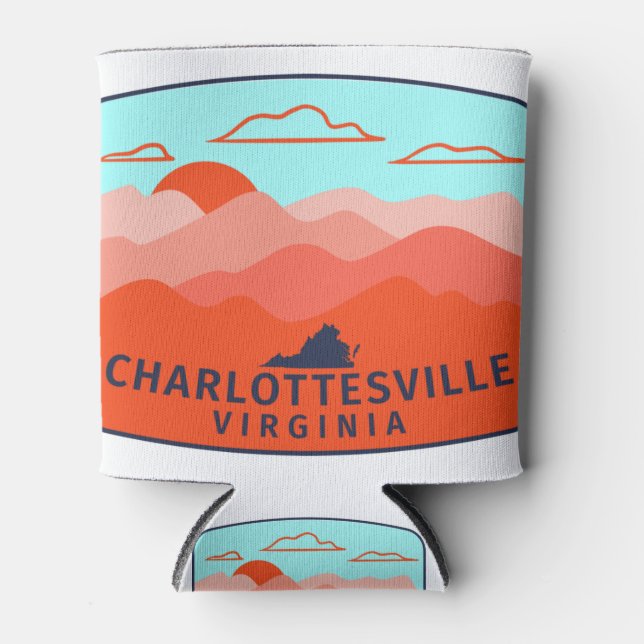 Charlottesville Virginia Outdoor Can Cooler (Front)
