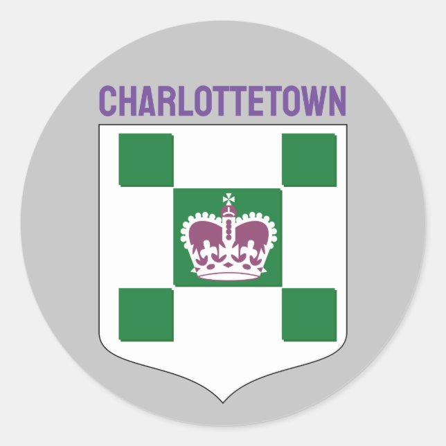 Charlottetown coat of arms - PEI Classic Round Sticker (Front)
